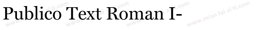 Publico Text Roman I字体转换